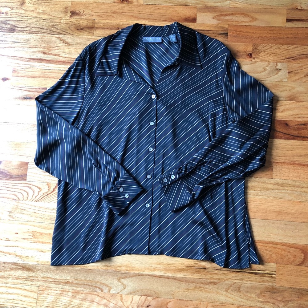 Kate hill striped button down